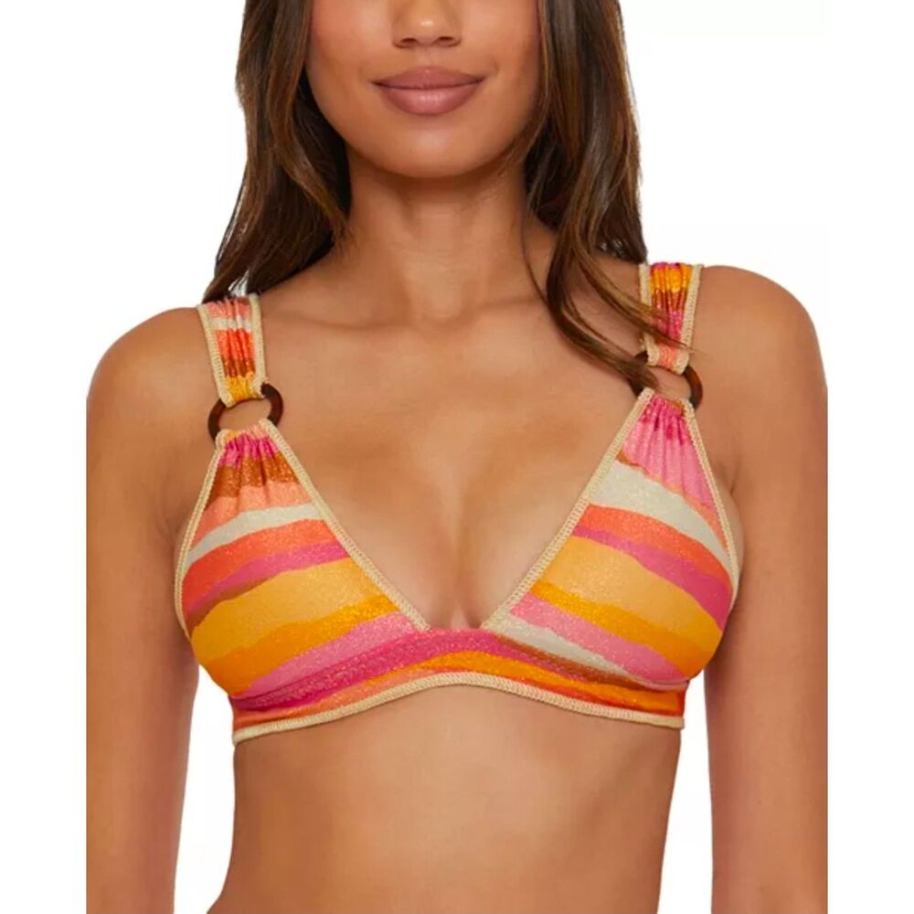 Becca by Rebecca Virtue Canyon Sunset Callie Banded Bikini Top Size M NWT